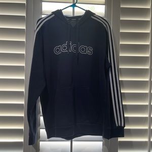 Adidas stripped hoodie fits big on me